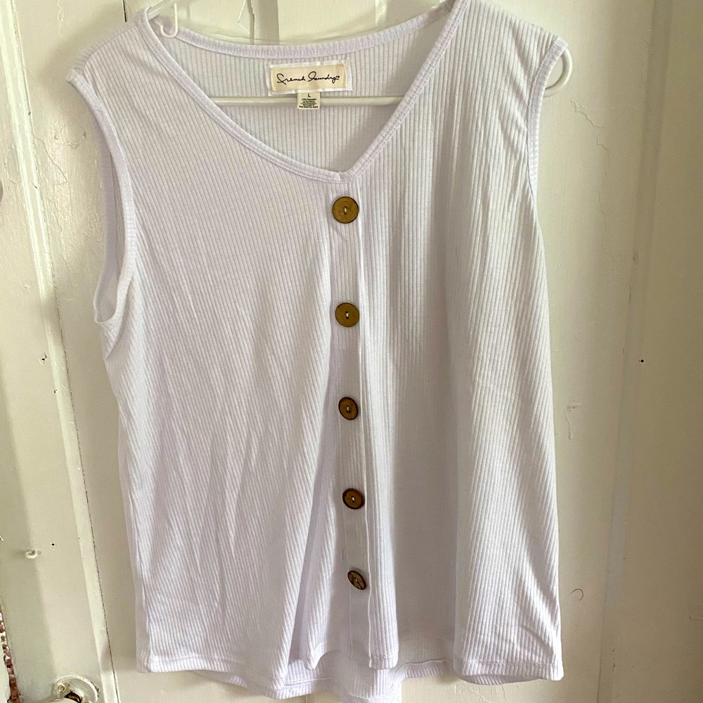 XL button down tank top